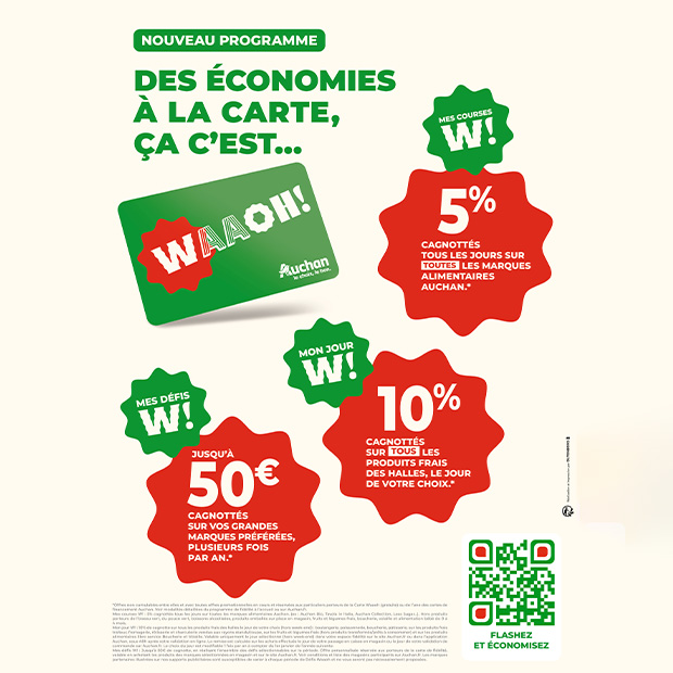 Auchan carte Waaoh!