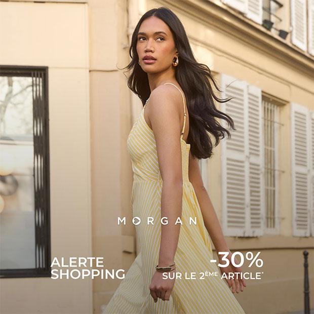 Alerte shopping chez Morgan : -30% sur le 2e article*